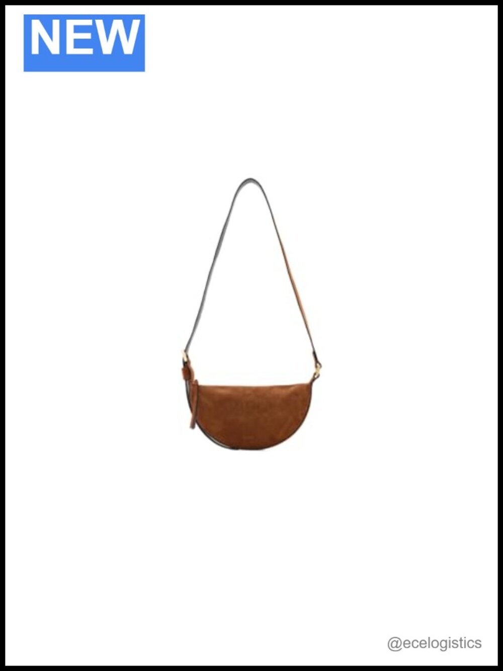 Crossbody Bag Suede Leather Bowler Handbag Shoulder Strap Zipper